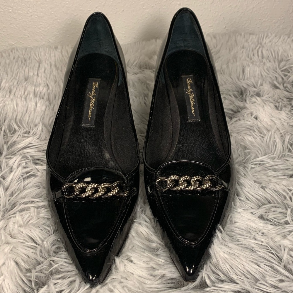 Beverly Feldman Patent Leather Kitten Heels Size 8.5